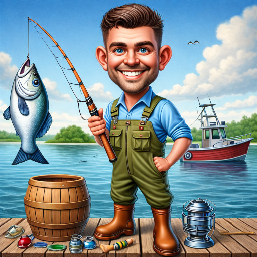 Шарж на охотников и рыбаков