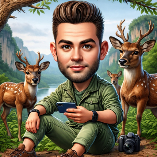 Шарж на охотников и рыбаков