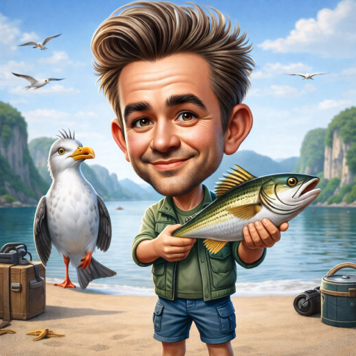 Шарж на охотников и рыбаков