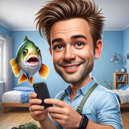 Шарж на охотников и рыбаков