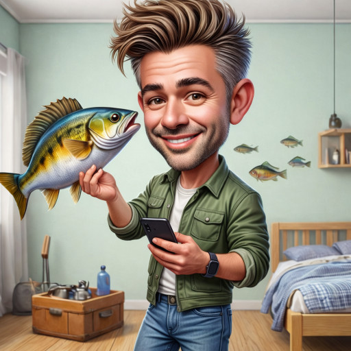 Шарж на охотников и рыбаков