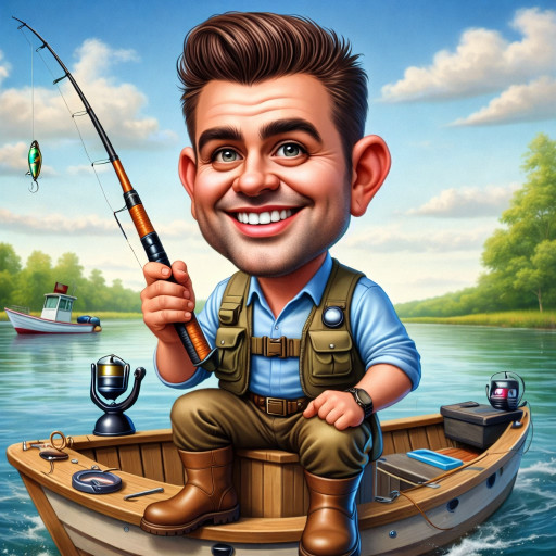 Шарж на охотников и рыбаков