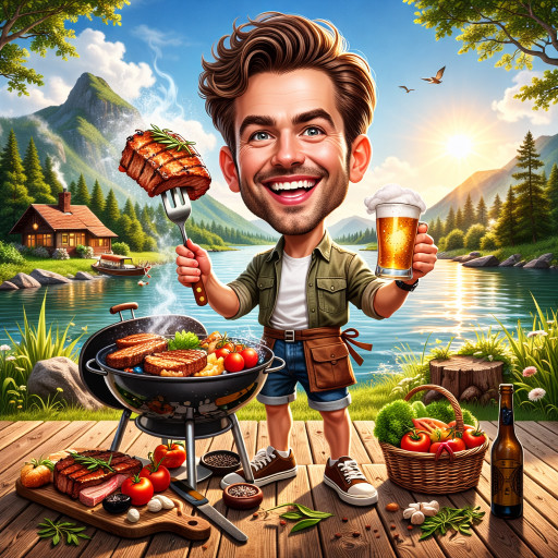 Шарж на охотников и рыбаков