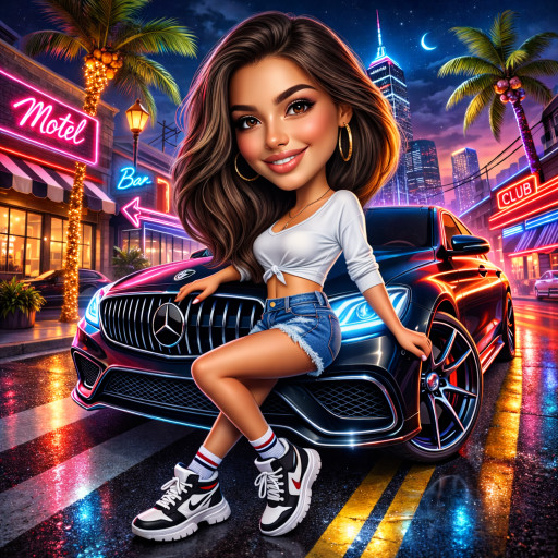 Креативный шарж для женщины на 1 апреля