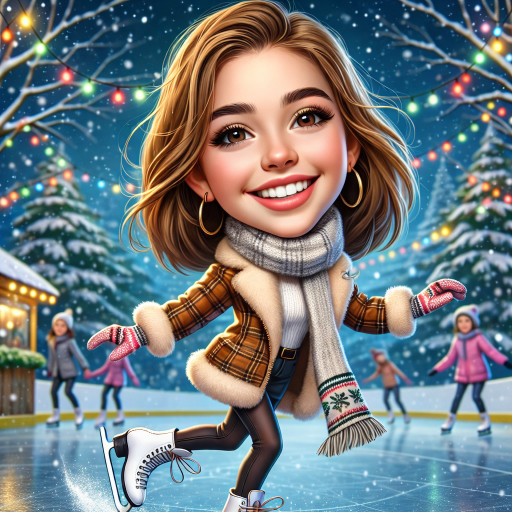 Оформленный шарж-подарок женщине на День смеха