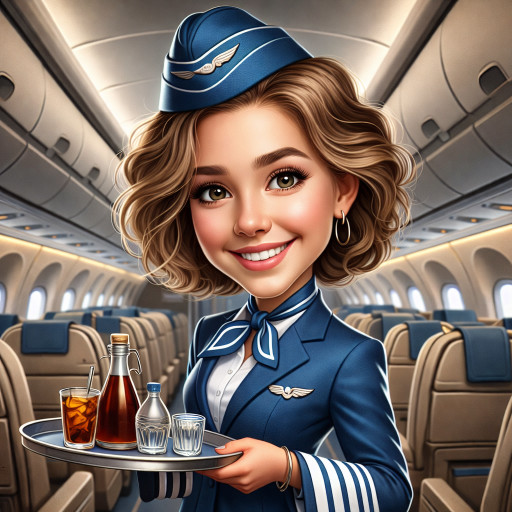 Оформленный шарж-подарок женщине на День смеха