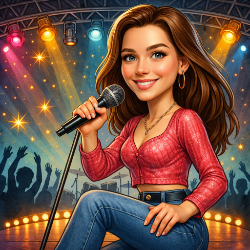 Креативный шарж для женщины на 1 апреля