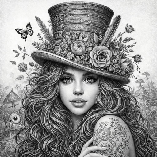 Детальная проработка женского портрета карандашом с особым вниманием к глазам, волосам и мягким линиям лица