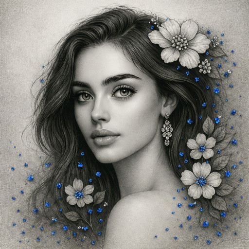 Коллекция женских портретов карандашом в различных стилях: от романтического до классического академического