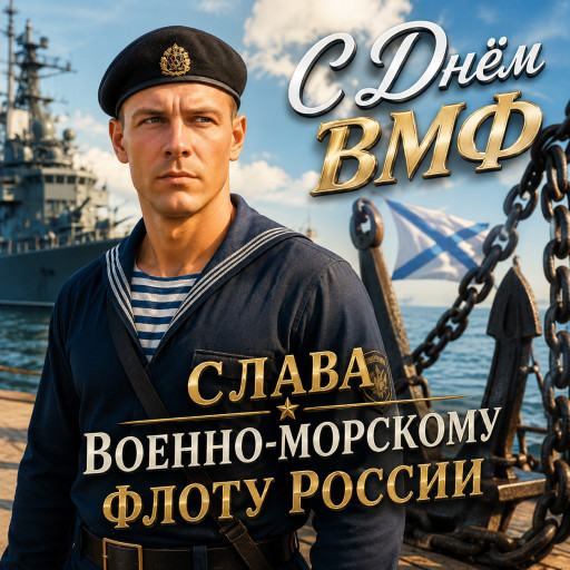 ии портрет моряка в день вмф с морской тематикой