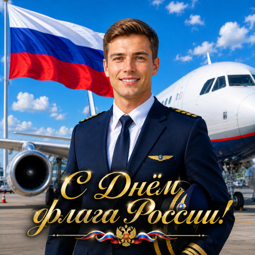 Портрет ко Дню флага России по фото — нейросеть — вариант 23