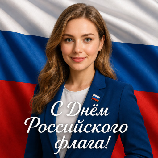 шарж на день флага россии в цветах триколора