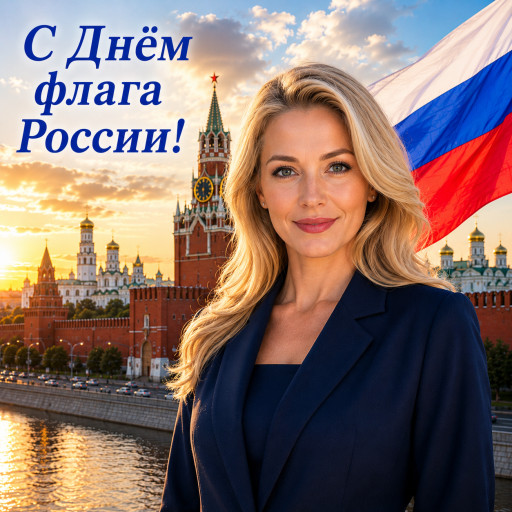 шарж на день флага россии в цветах триколора