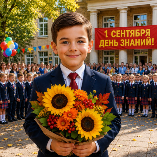 Шарж к 1 сентября по фото — подарок на День знаний — вариант 11