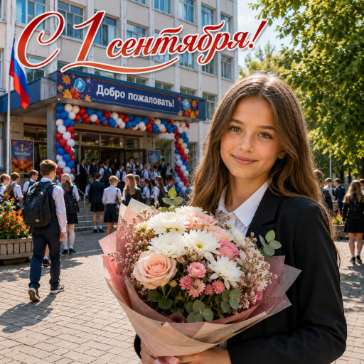 Шарж к 1 сентября по фото — подарок на День знаний — вариант 9