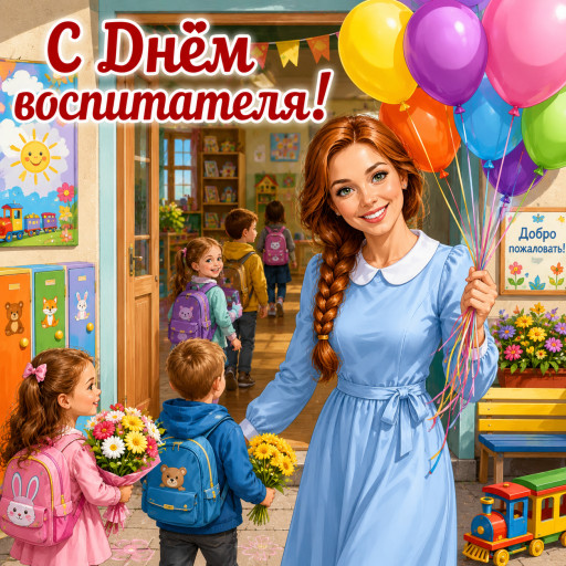 шарж на воспитателя ко Дню воспитателя