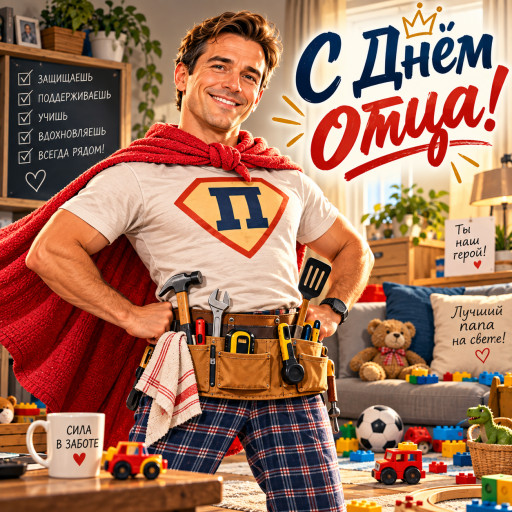 Шарж на папу ко Дню отца