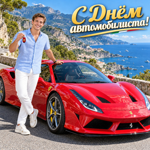 Шарж водителю ко Дню автомобилиста