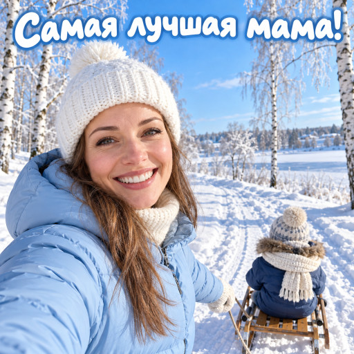 Поздравление маме с праздником, портрет по фото