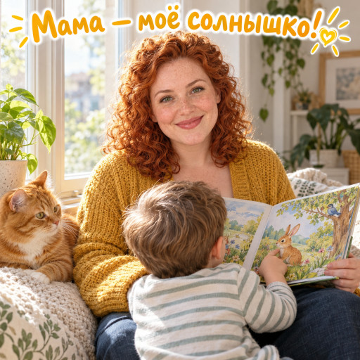 Поздравление маме с праздником, портрет по фото