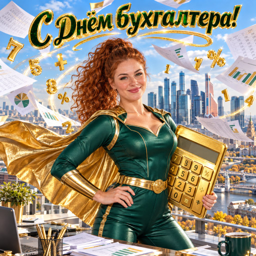 Праздничная открытка бухгалтеру по фото