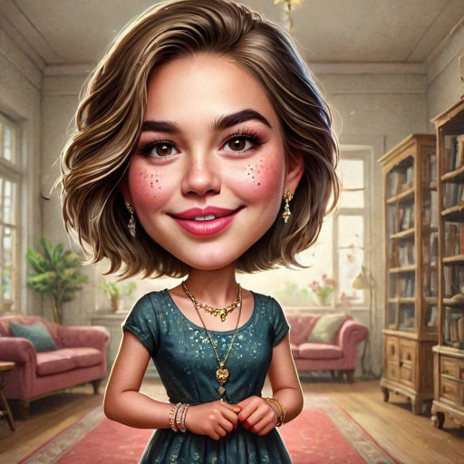 Серия ИИ-портретов дочери в разных художественных стилях