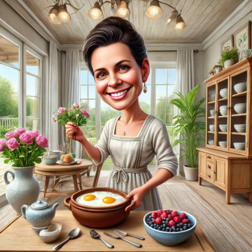 Шарж на домохозяйку