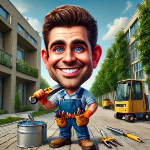 Портрет сантехника в художественном стиле, сгенерированный ИИ