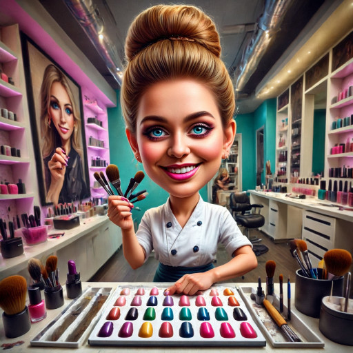 готовый ИИ-портрет мастера маникюра в профессиональной обстановке