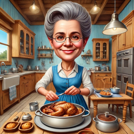 Шарж на домохозяйку