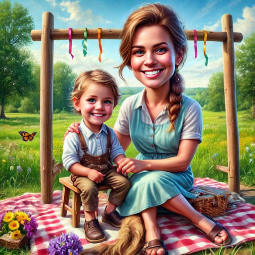 Серия ИИ-портретов дочери в разных художественных стилях