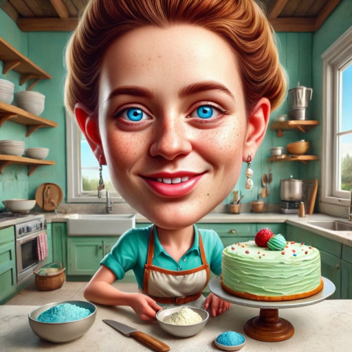 шарж хозяйки дома в окружении домашних дел