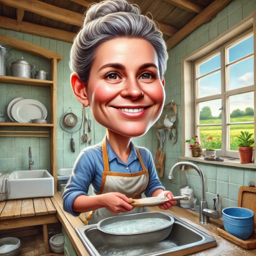 Шарж на домохозяйку