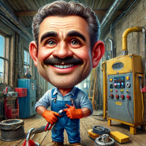 Коллективный портрет сотрудников ЖКХ в стиле арт с элементами профессии