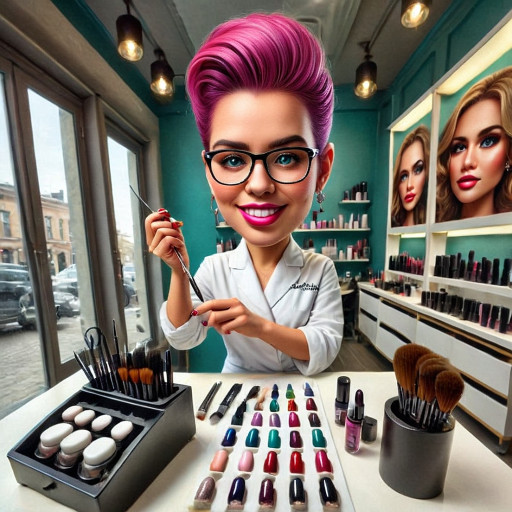 готовый ИИ-портрет мастера маникюра в профессиональной обстановке