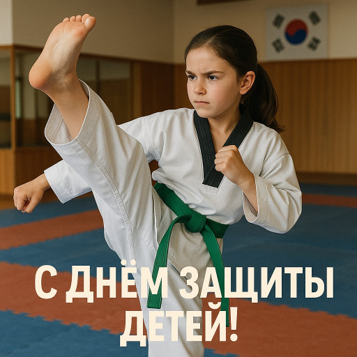 Семейный ИИ-портрет с детьми в сказочном стиле на День защиты детей