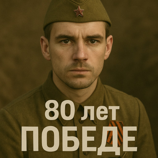 Коллекция ИИ-портретов и поздравительных открыток к 9 мая