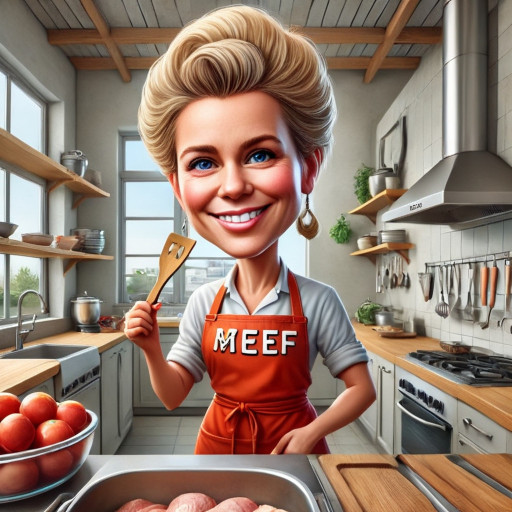 Шарж на домохозяйку