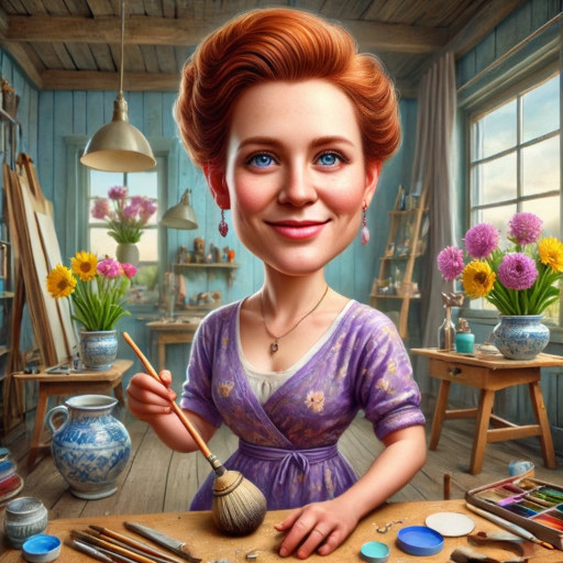 Шарж на домохозяйку