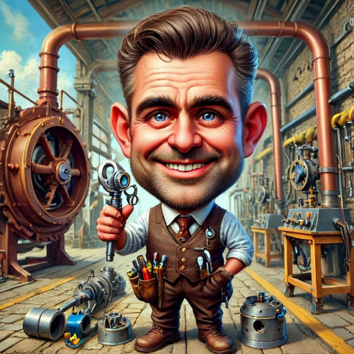 Процесс создания шаржа работника ЖКХ на платформе ИИ