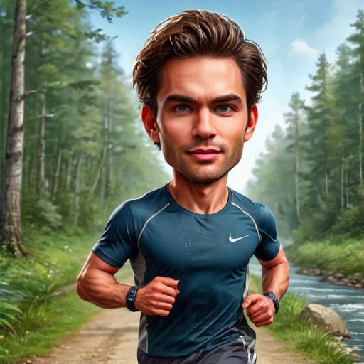 Коллекция ИИ-шаржей на тему здорового образа жизни для медицинского центра