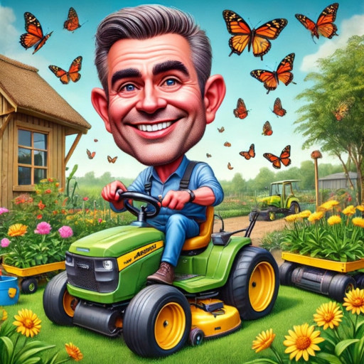 Сравнение оригинального фото и полученной карикатуры с акцентированными чертами лица и выразительной мимикой