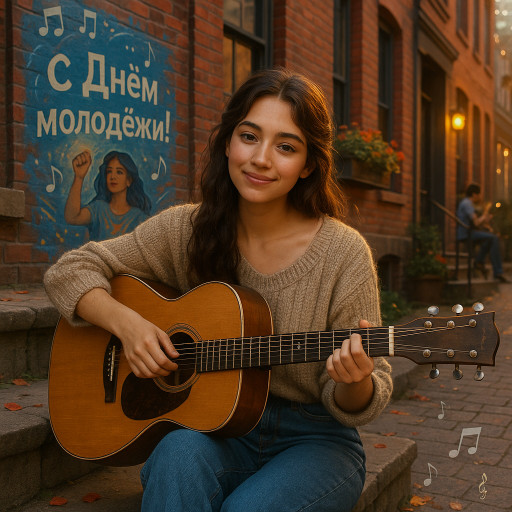 ИИ портрет молодого человека на День молодежи