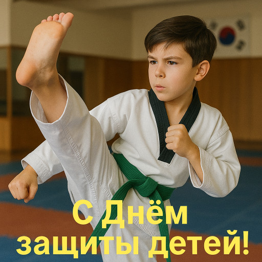 Семейный ИИ-портрет с детьми в сказочном стиле на День защиты детей