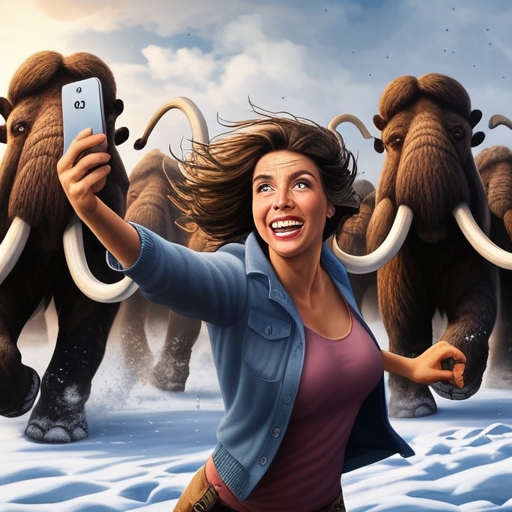 Оформленный шарж-подарок женщине на День смеха